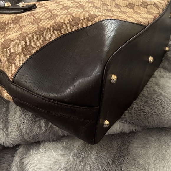 Gucci Tan and Black Signature Tote - Picture 4 of 12